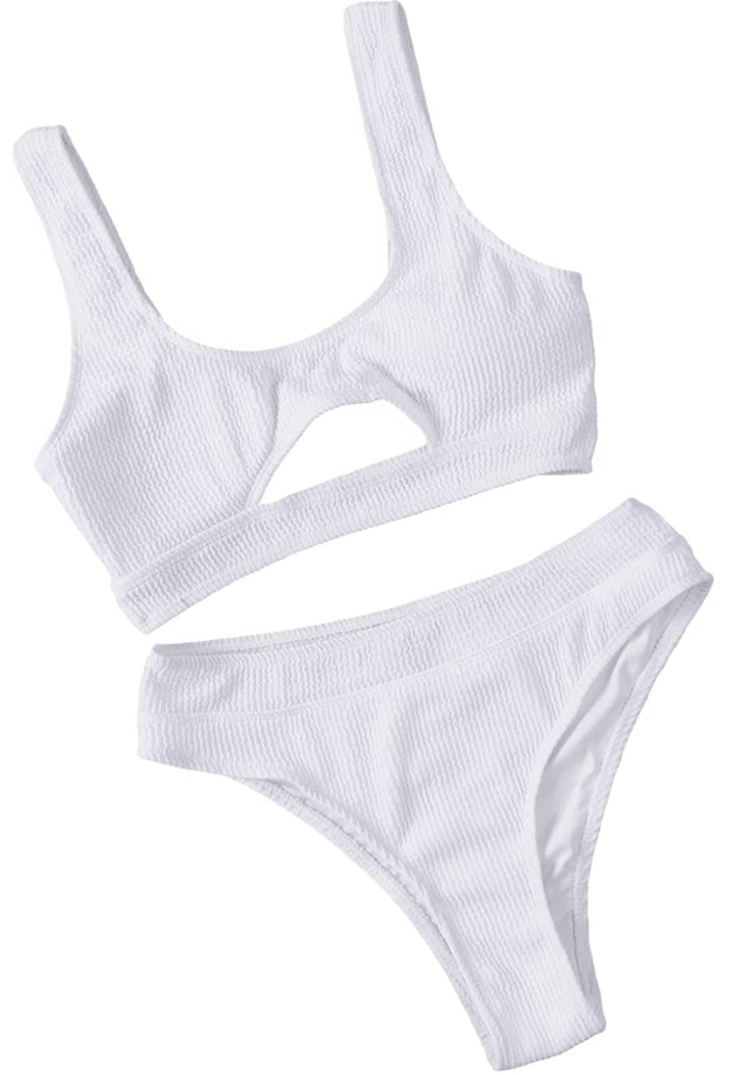 2 piece white swim